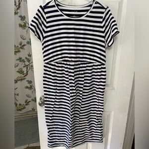Isabel Maternity Navy and White Striped Top